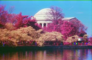 Jefferson Memorial,green-red-infrared